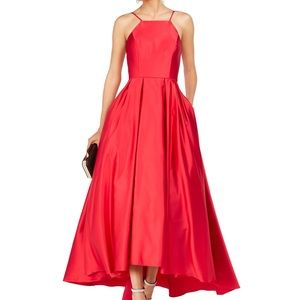 Betsy Adam Red High Low Gown Dress 4